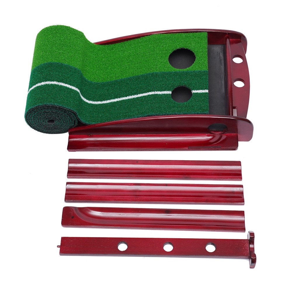 10ft Indoor Golf Putting Exerciser Putting Green W/ Automatic Ball Return System