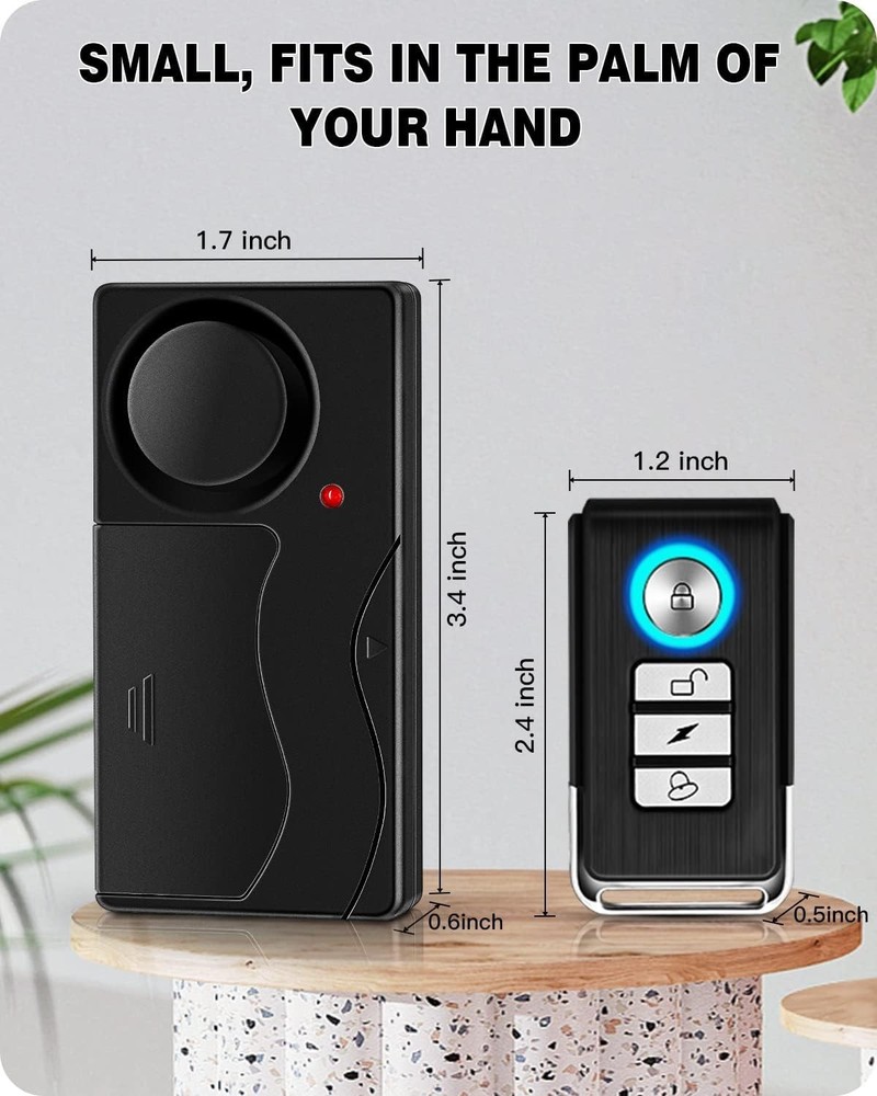 Adjustable Sensitivity 110dB Vibration Alarm with Remote for Maximum Protection