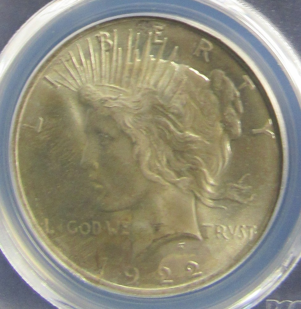 1922 Peace Silver Dollar MS 65 PCGS, Super Sharp Details.