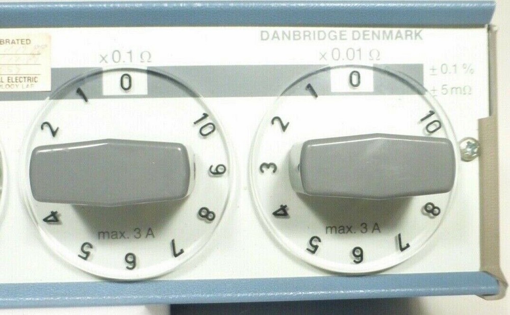 DANBRIDGE DECADE RESISTANCE BOX DR4 / OABC - Tested / Working .01 to 10 ohms