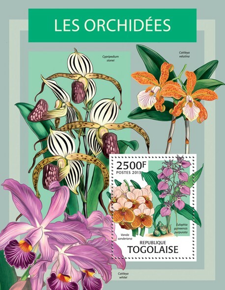 2013 TOGO MNH. ORCHIDS  |   Y&T Code: 674  |  Michel Code: 4905 / Bl.799