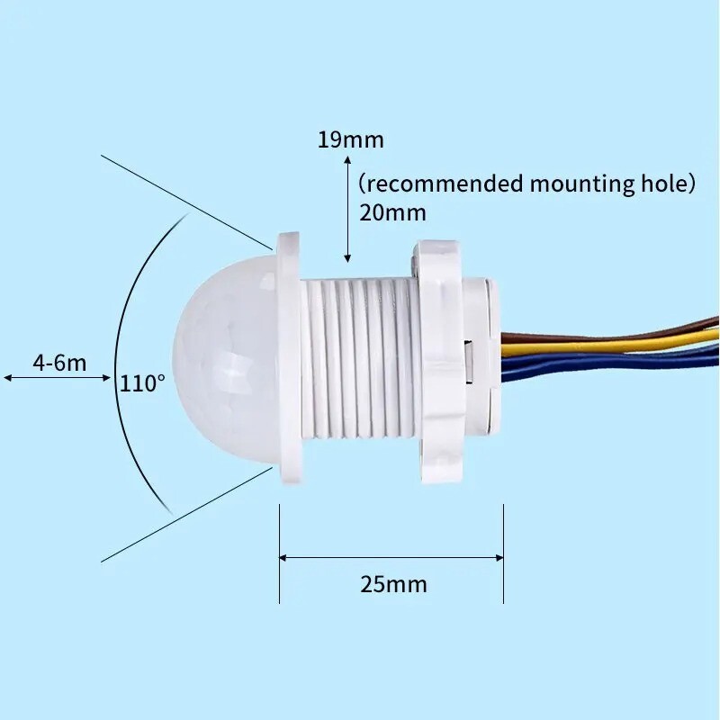 PIR Infrared Motion Sensor Detector Smart Switch AC 110V Light Lamp Switch Auto