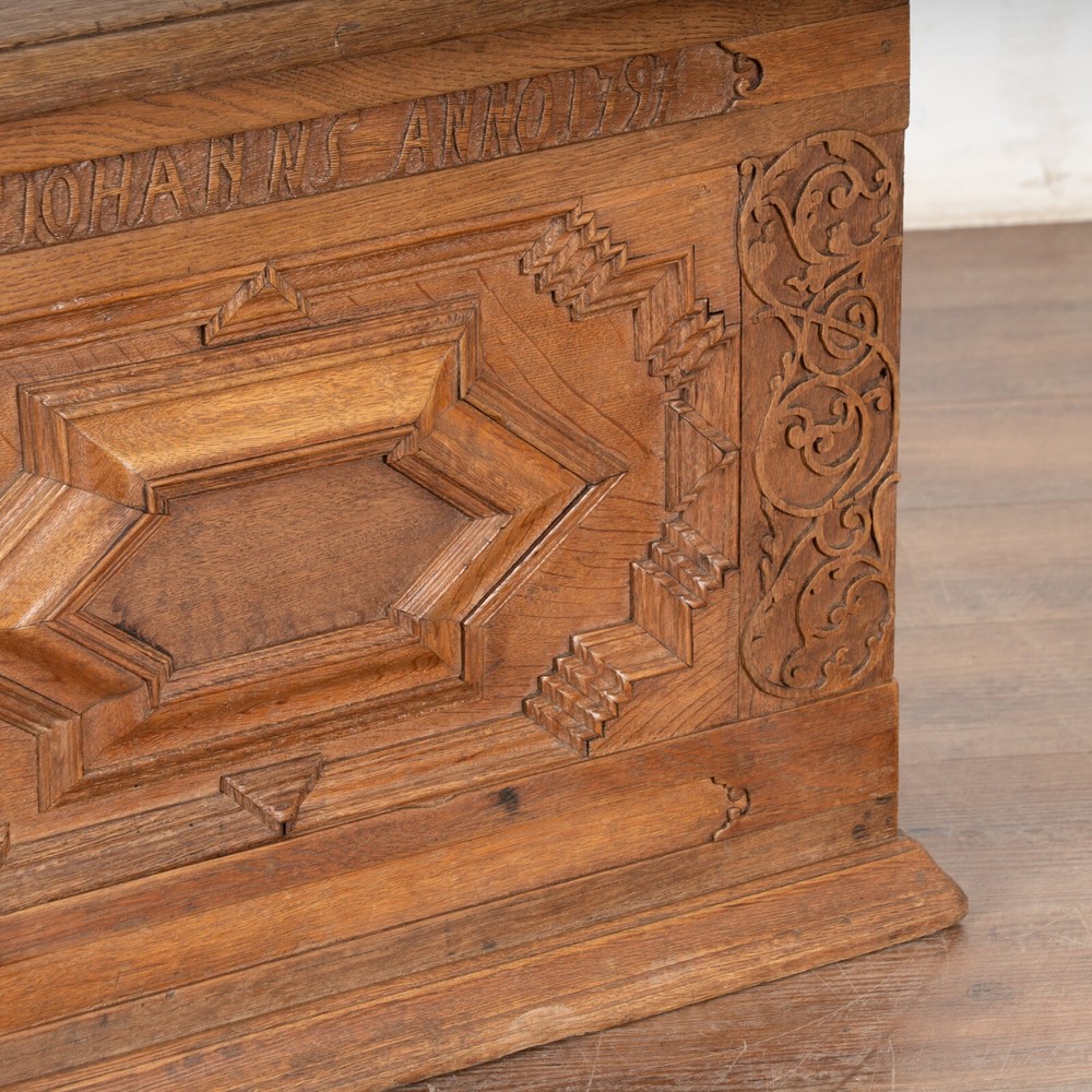 18th Century Oak Trunk or Coffer, Denmark