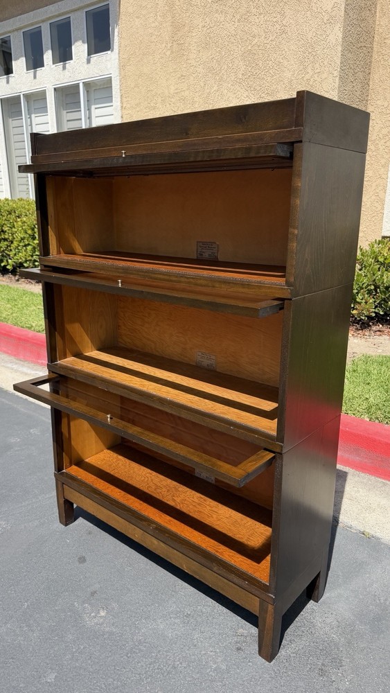 Globe Wernicke 3-stack Sectional Bookcase. Unrestored All Original Hardware.1950