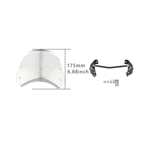 Aluminum Windshield Windscreen Visor Wind Screen Deflector Kit Compatible for