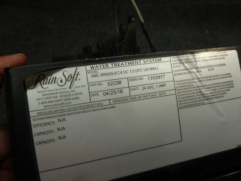 Rainsoft EC4 52238 Water Softener Controller Panel /Display Console