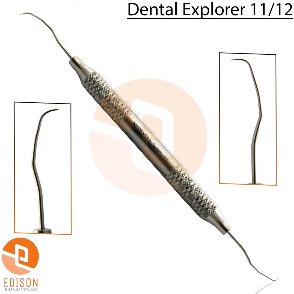 Endodontic Restorative Instruments Kit Dental Explorer Probe Rubber Dam Clamps