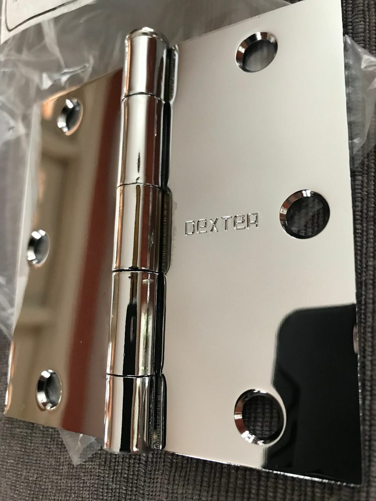 Dexter by Schlage Chrome Hinges 3.5" Square Corner