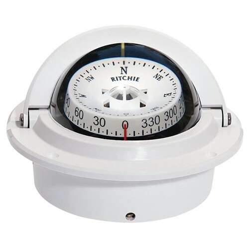 Ritchie Compass, Flush Mount, 3" Combi, White F-83W