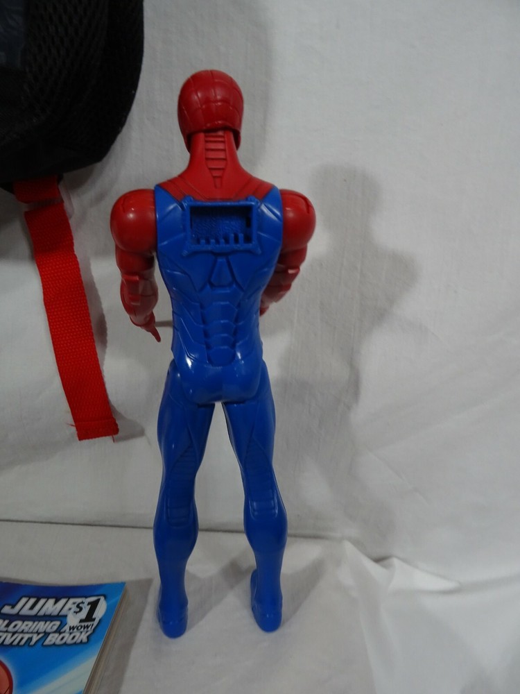 Marvel Spiderman Figure 12" Spiderman Sunglasses 10" Backpack & Coloring Book