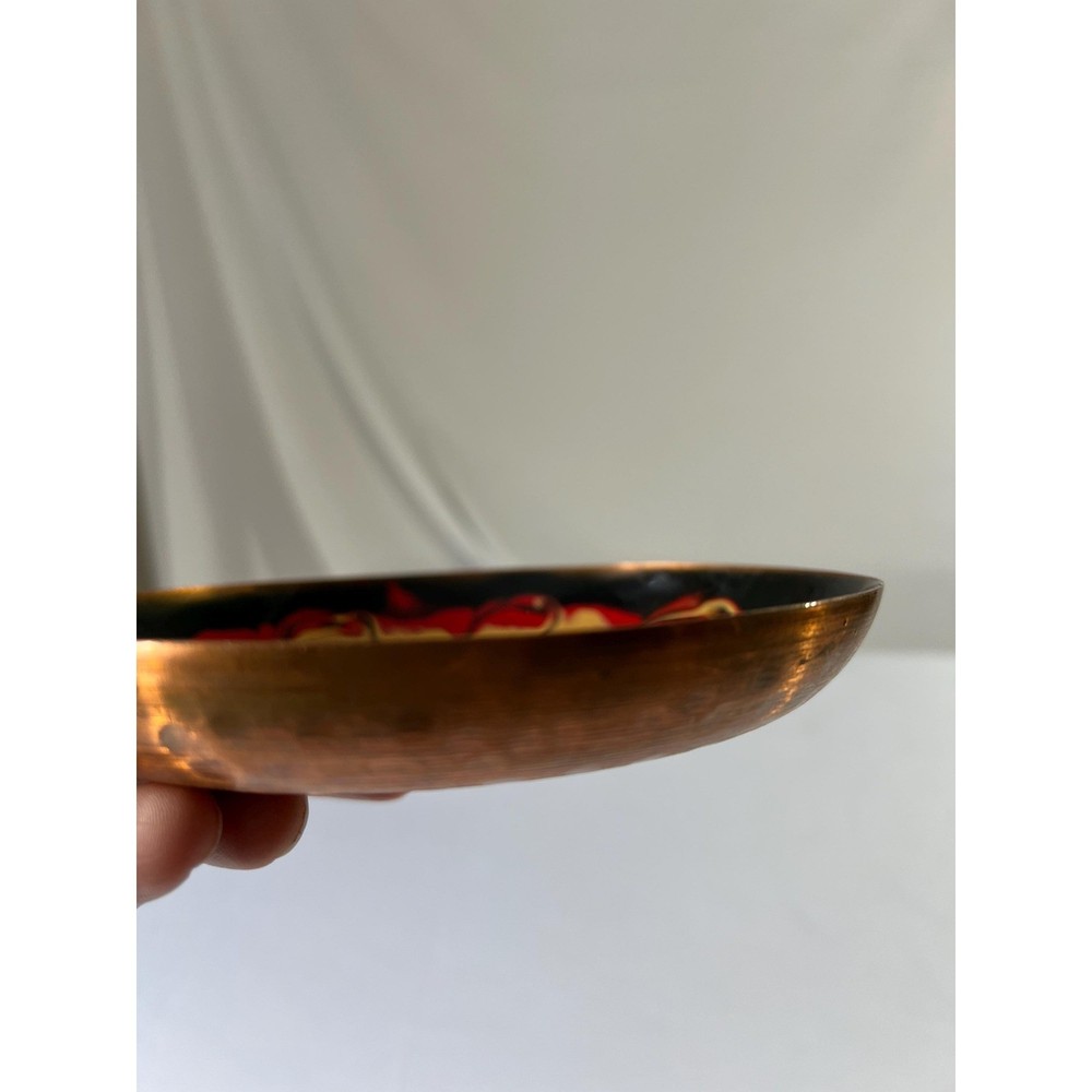 Hammered Copper Enamel Glaze Numbered Wall Mount (3547)