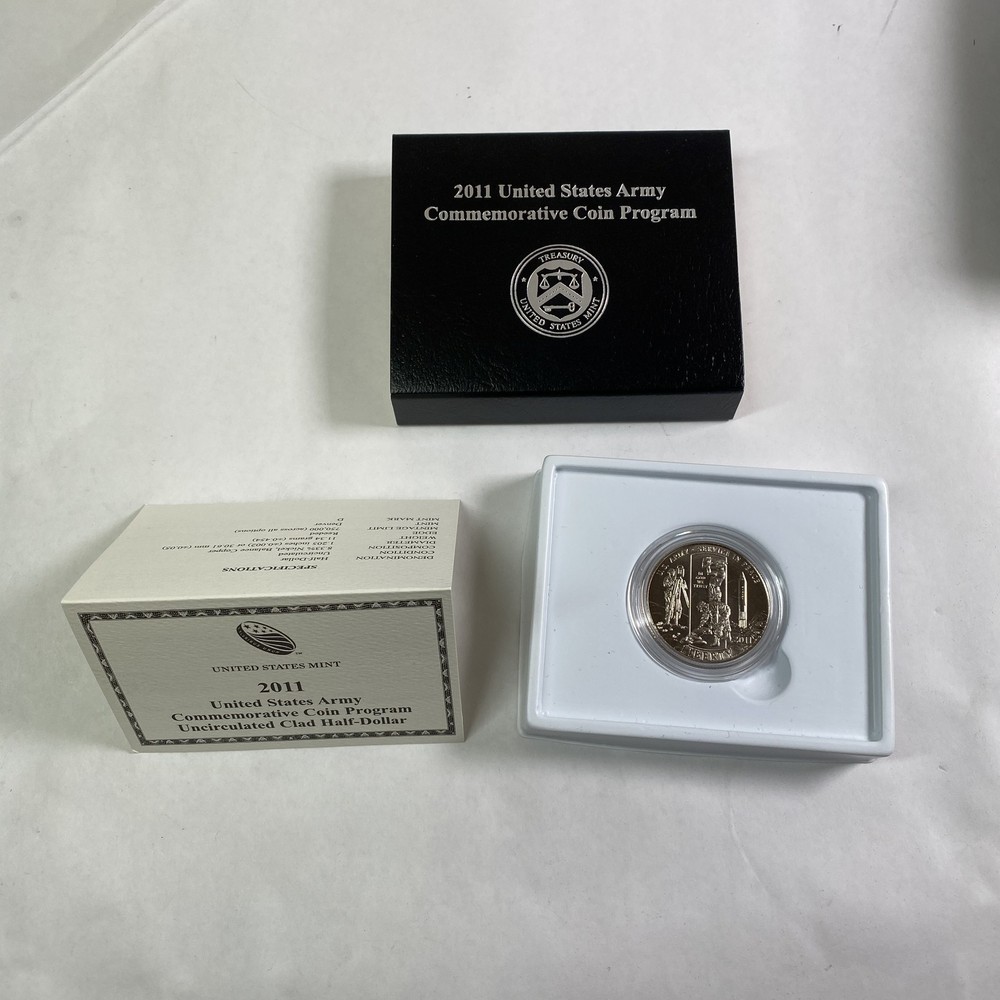 2011 US ARMY COMMEMORATIVE CLAD HALF DOLLAR W/COA