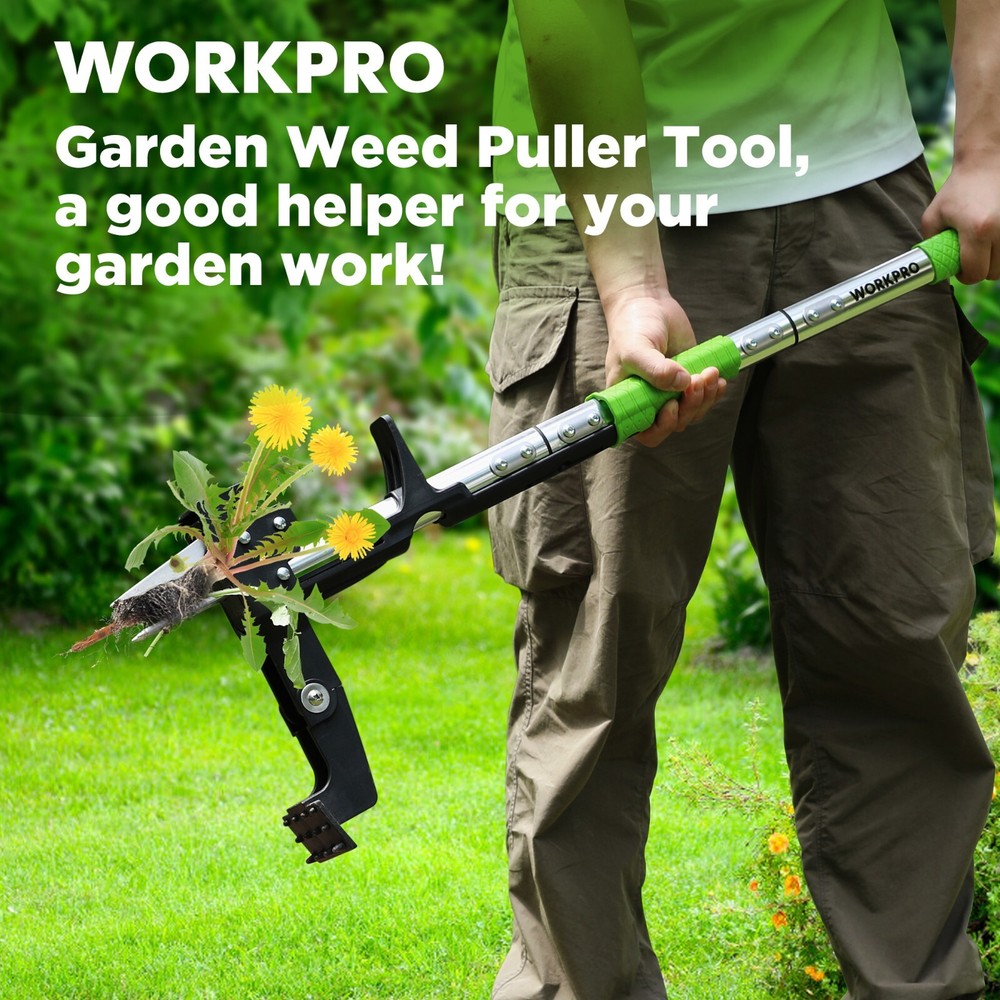 Stand Up Weed Puller Tool with Ergonomic 39" Long Handle Heavy Duty