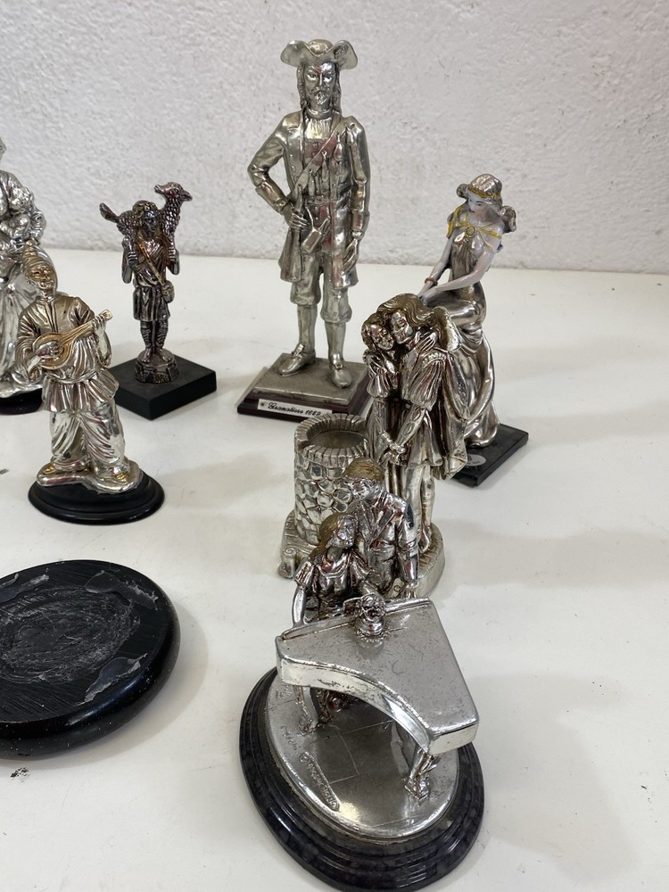 Lot 13 Vintage Silver Plated Figurines Decorative Figures Cod 13326