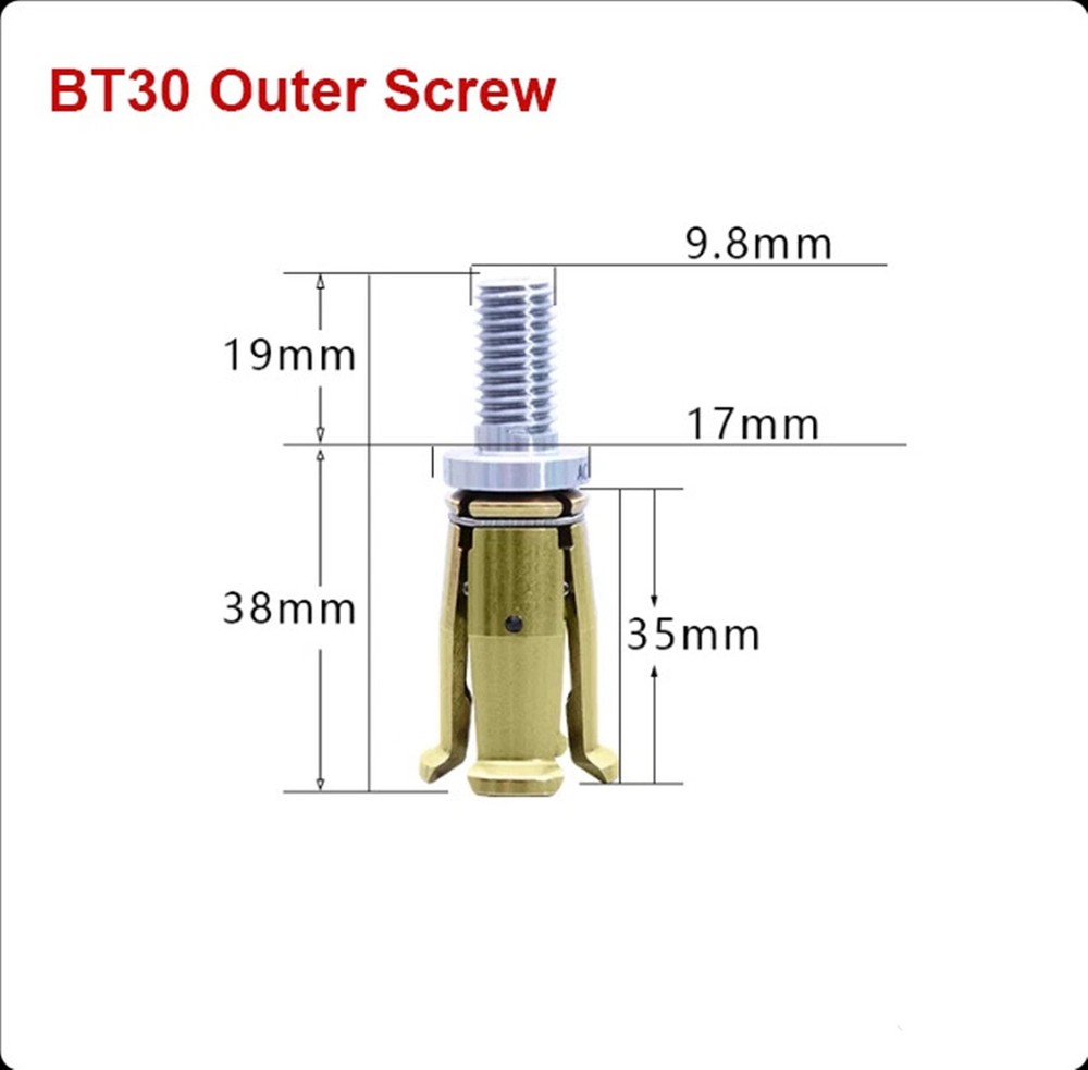 BT30/BT40 4 Petal Clamp Pull Claw CNC Spindle 45° Outer Inner Screw Pull Parts