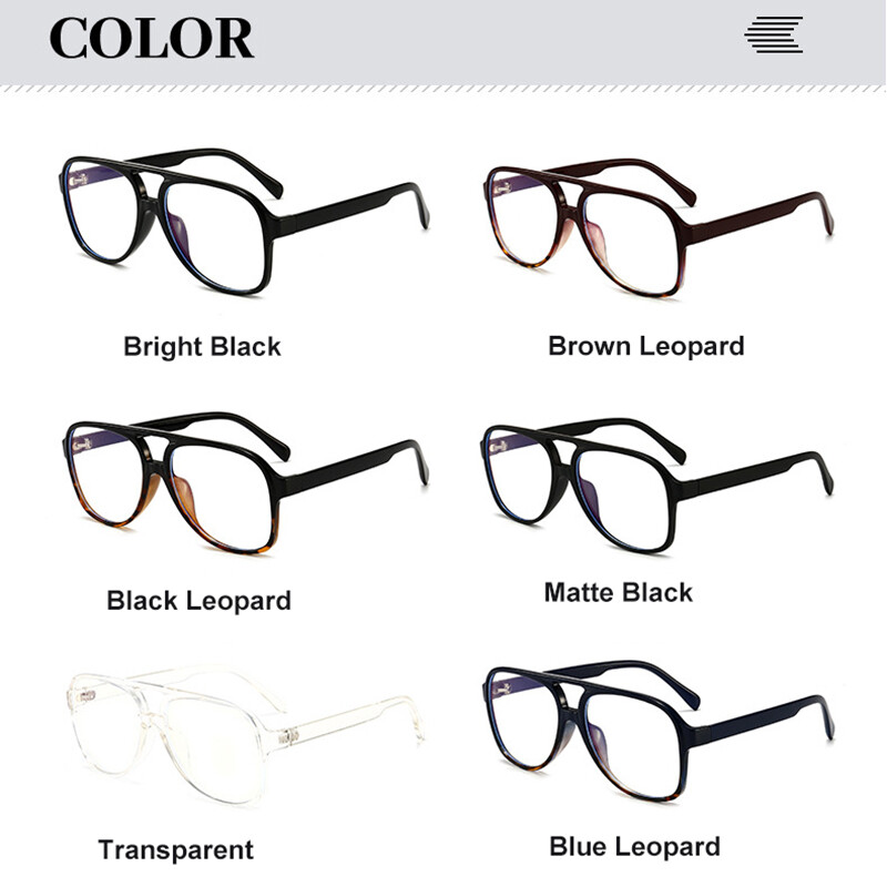Men Pilot Blue Light Blocking Retro Reading Glasses Large Frame Stylish Glasses