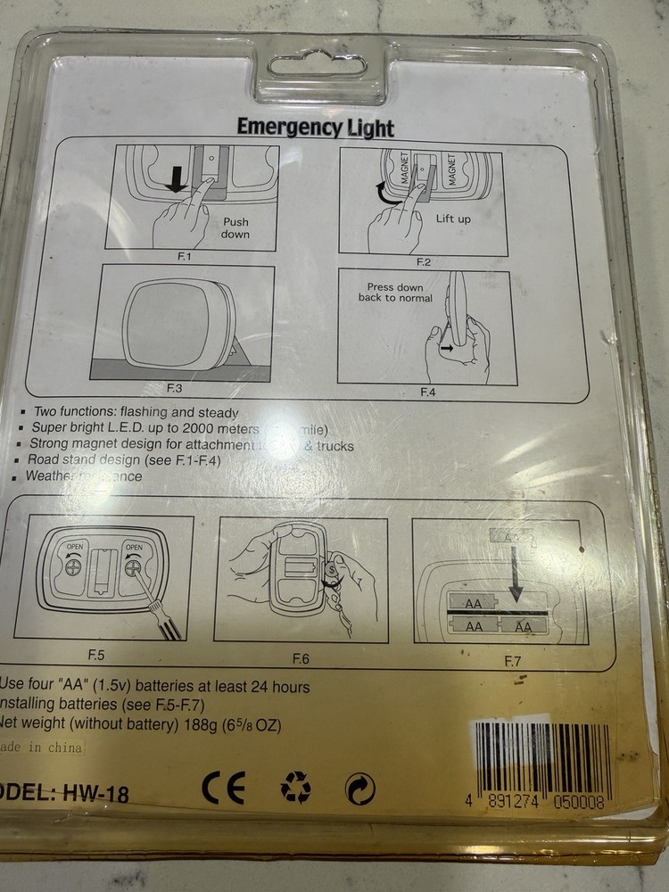 Emergency Safety Light Flashing Or Steady Roadside Warning