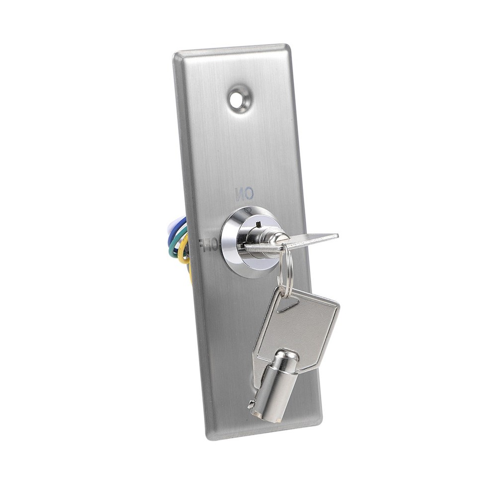 Key Switch Lock On/Off Exit Door Lock Emergency Door Release SPST with 2 Key