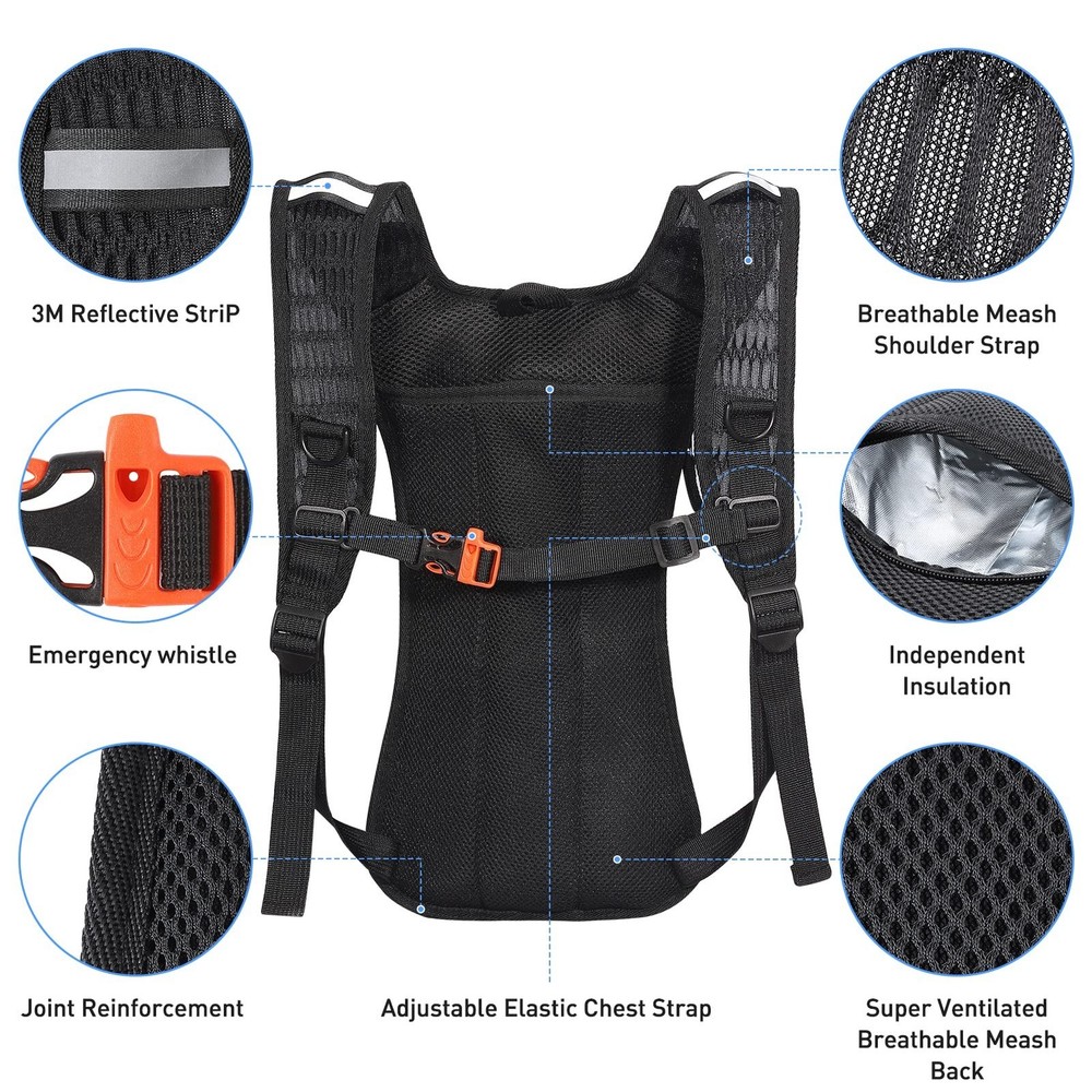 Rave Hydration Pack, Hydration Backpack with 2L Hydration Bladder, Festival E...