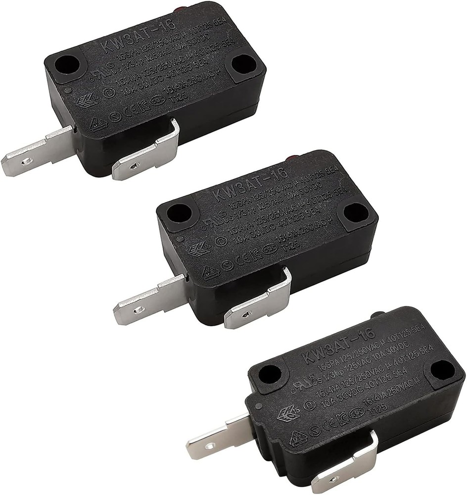 Durable Microwave Door Switch Replacement - 16A 125VAC, Quick Connect Version
