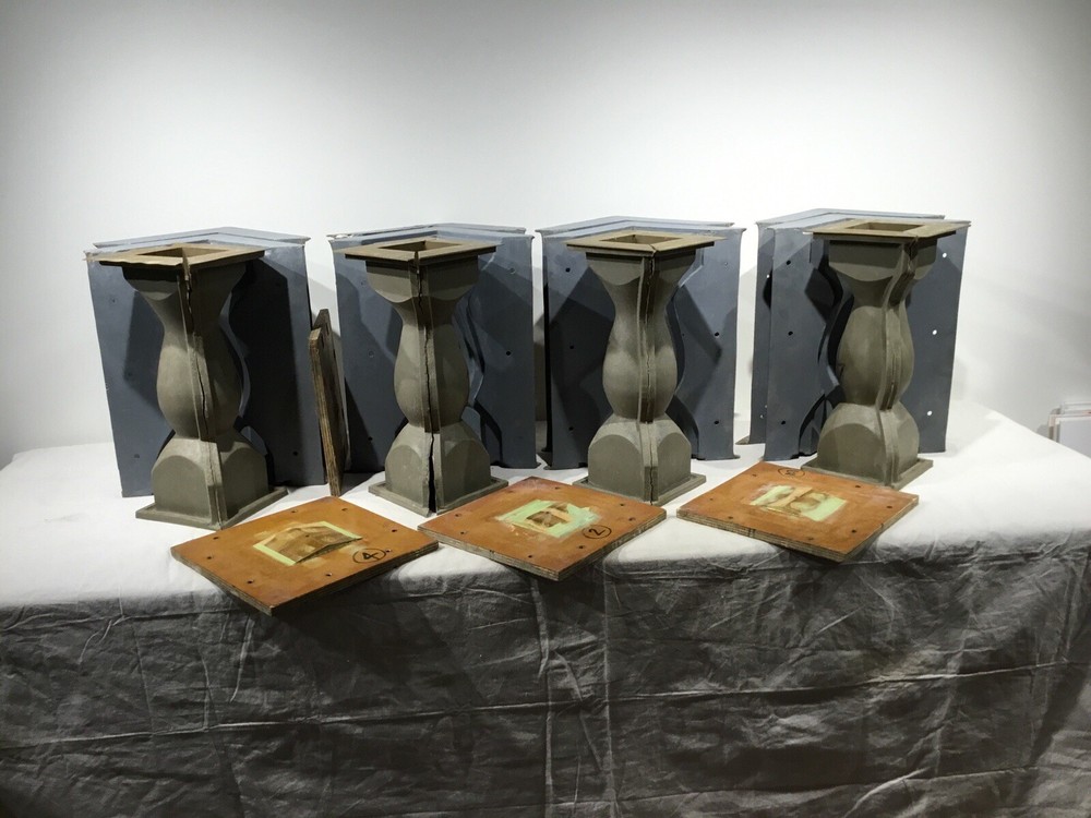 Four Seamless Baluster Molds For Concrete Production