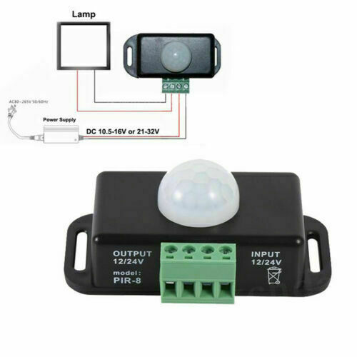 12V-24V Automatic Infrared PIR Motion Sensor Detector Switch for LED Strip Light