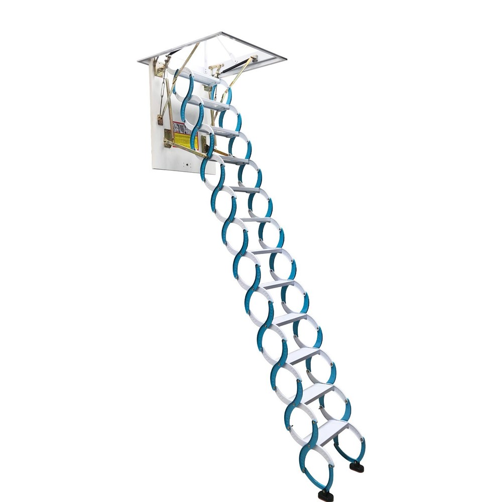 Attic Ceiling Folding Loft Ladder,Hidden Loft Stairs,Max9.8ft Pulldown Extension