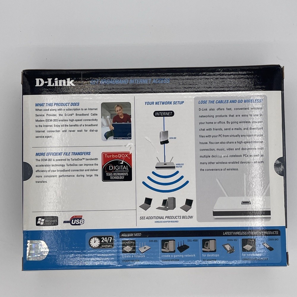 D-Link DCM-202 DOCSIS 2.0 Cable Modem