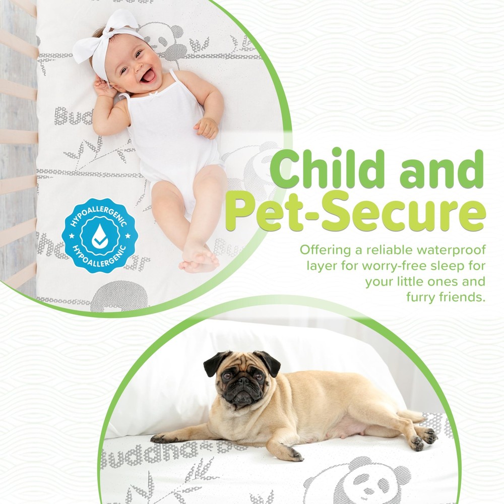 Premium Bamboo Mattress Protector Waterproof | Extra Soft | Enfused Charcoal ...