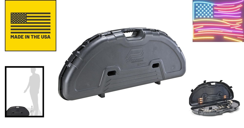 Protector Compact Bow Case, Black, Hard Bow Case, Holds up to Five Arrows, An...