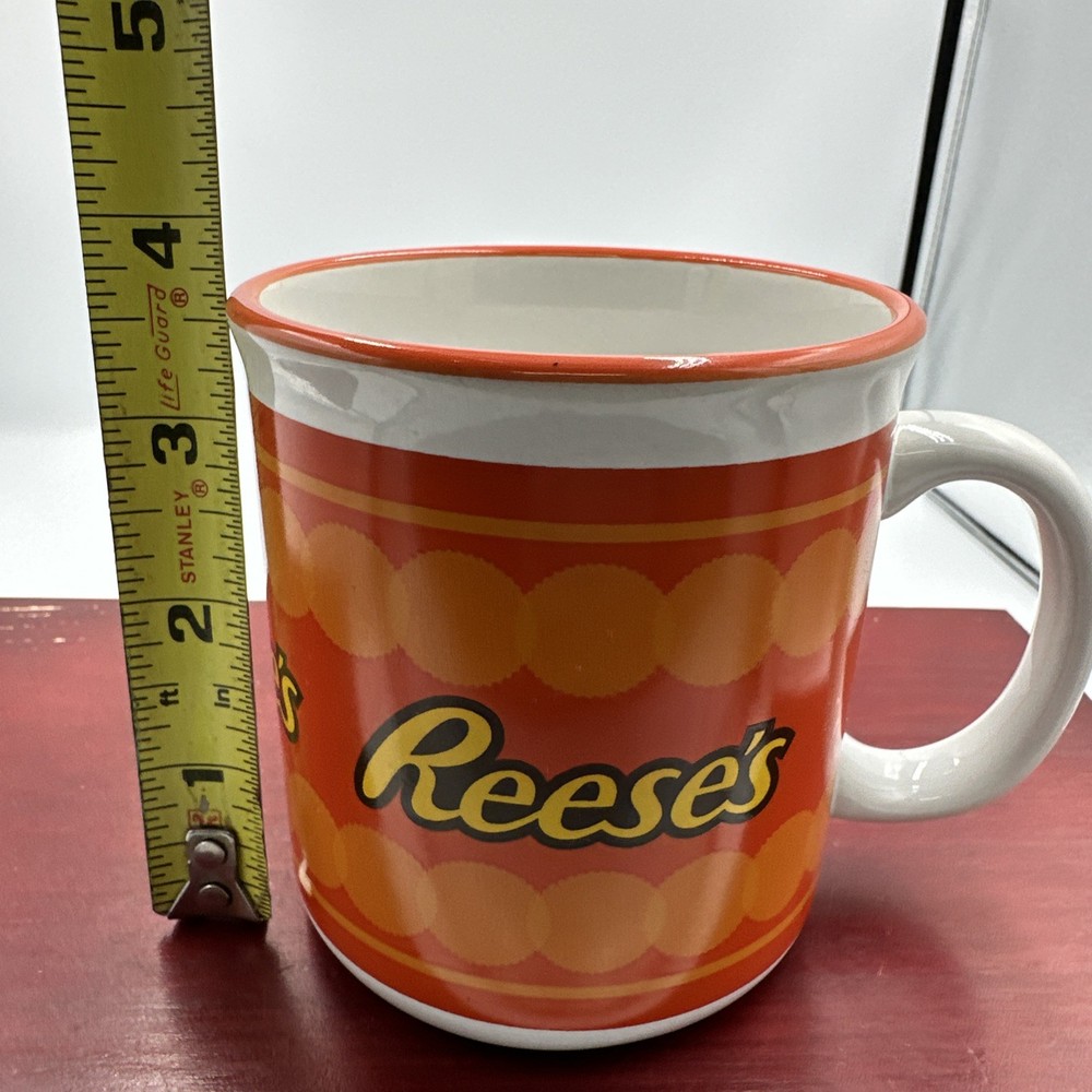 Reese's Peanut Butter Cups Orange & White Ceramic Mug