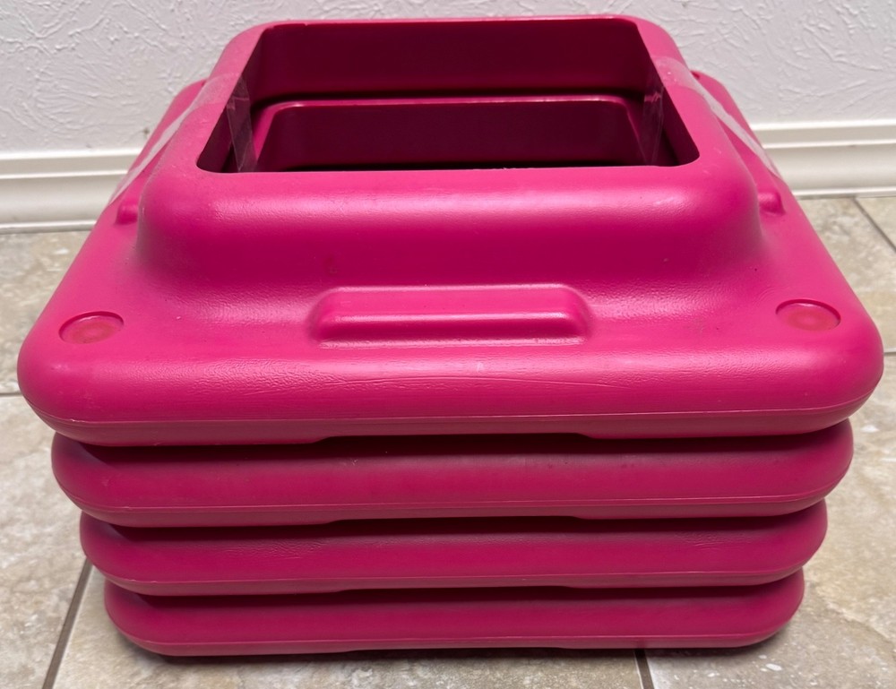 4 Pink Square Risers for The Step Aerobic Original Circuit Platform