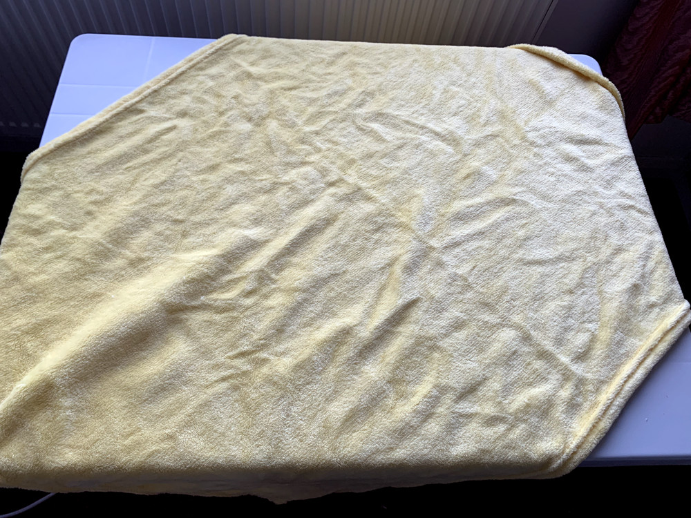 Soft yellow Baby pram blanket