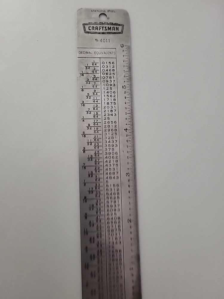 Craftsman Reference Table Tap Drill Sizes 9-4011