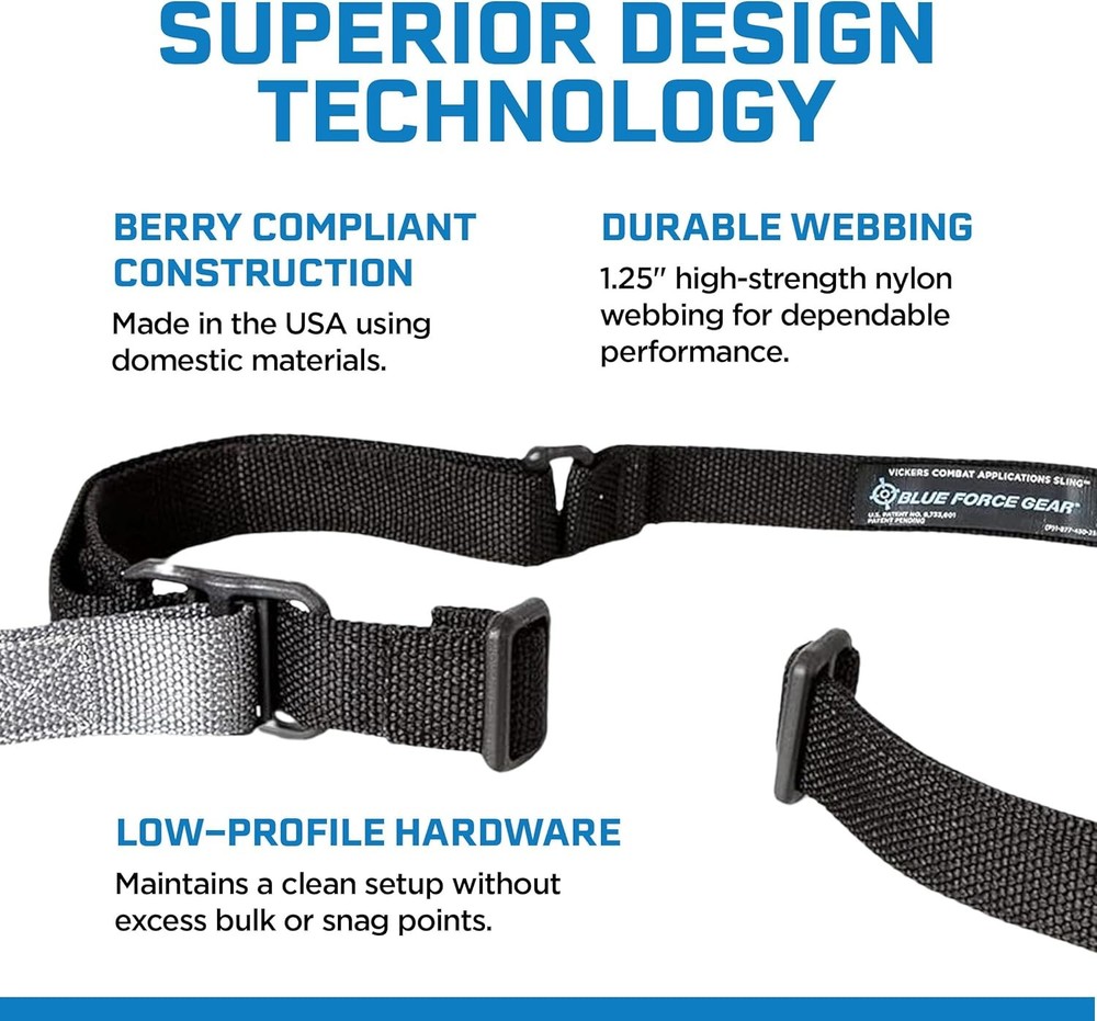 Vickers Sling - Patented 2-Point Adjustable Sling for Tactical Use