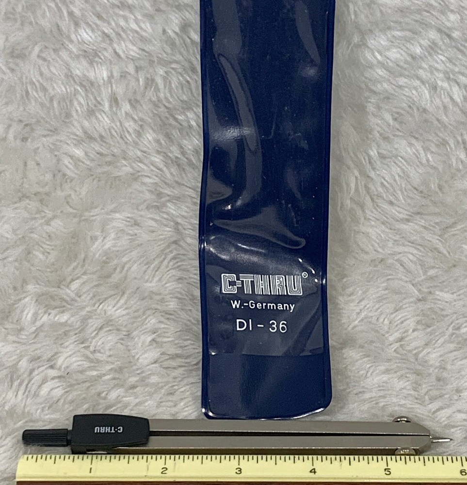 C-THRU DI-36 Divider Compass West Germany drafting Tool With Pouch