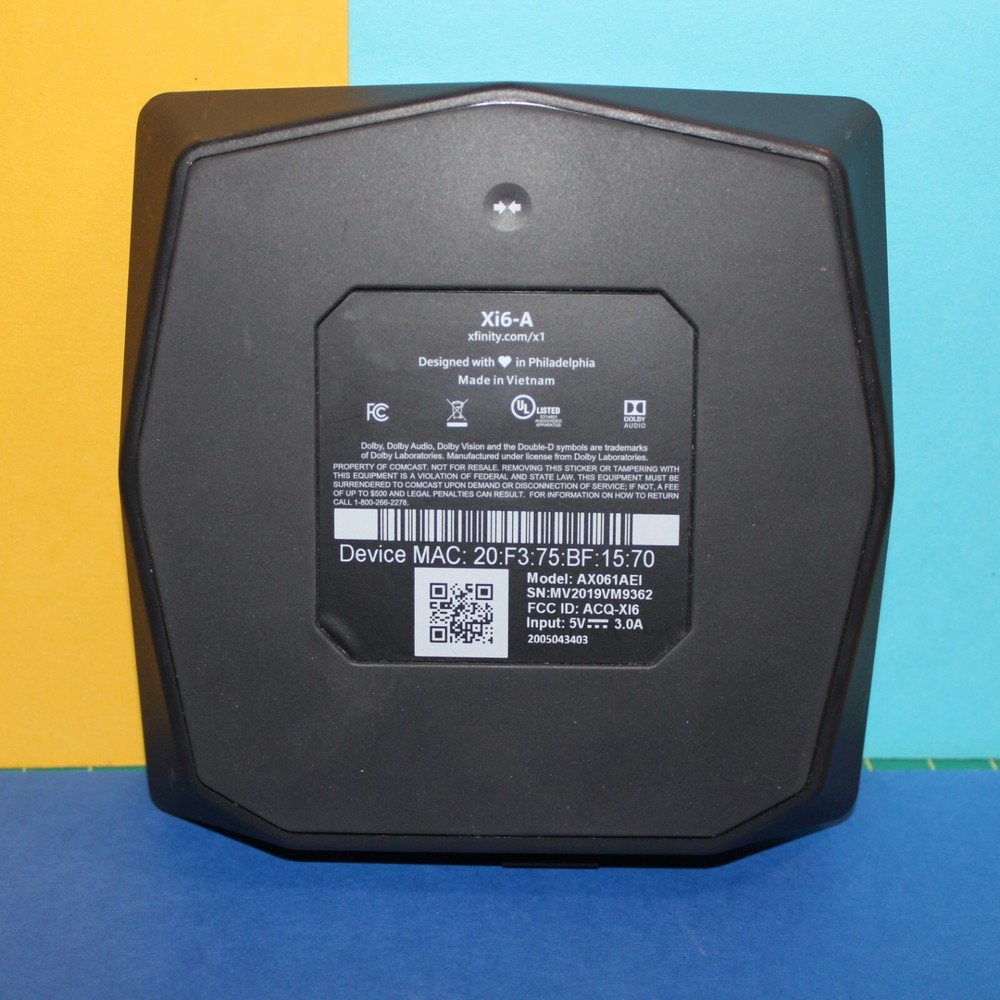 Xfinity Xi6-A Model AX061AEI Streaming Box wAdapter -No Remote Control -Untested