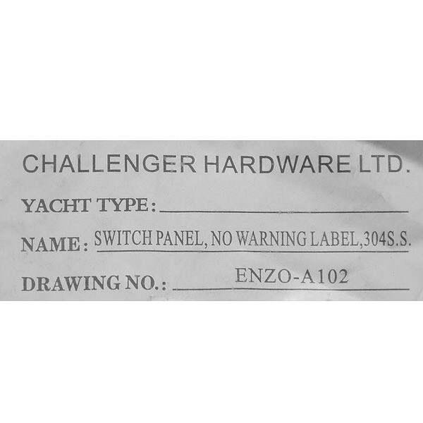 Ski Centurion Boat Blank Switch Panel | Enzo Stainless Steel