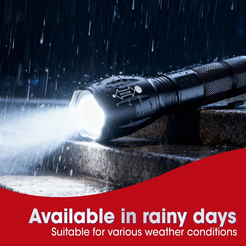 7 Pack Small LED Flashlights High Lumens, Tactical Flashlight with 5 Modes, W...