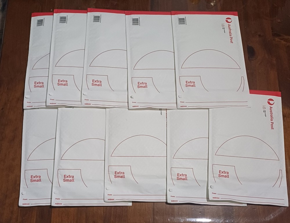 10x Australia Post Extra Small Flat Rate Padded Mailer Austpost No Postage
