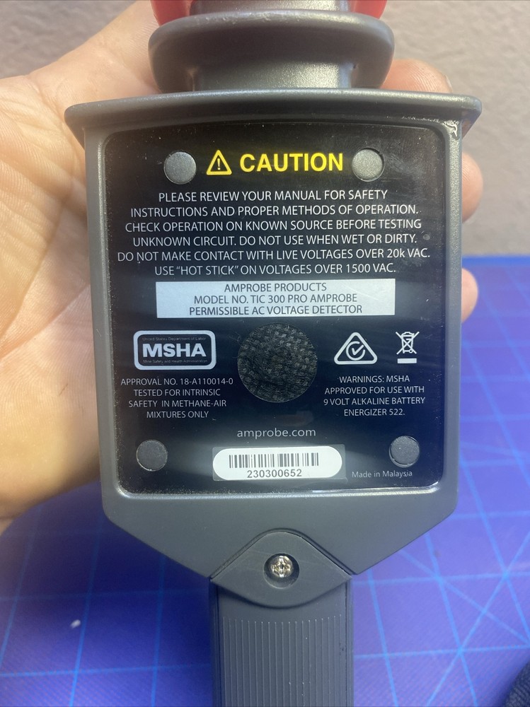 AMPROBE TIC 300 PRO PERMISSIBLE AC VOLTAGE DETECTOR VolTect™ 30 VAC - 122 kVAC