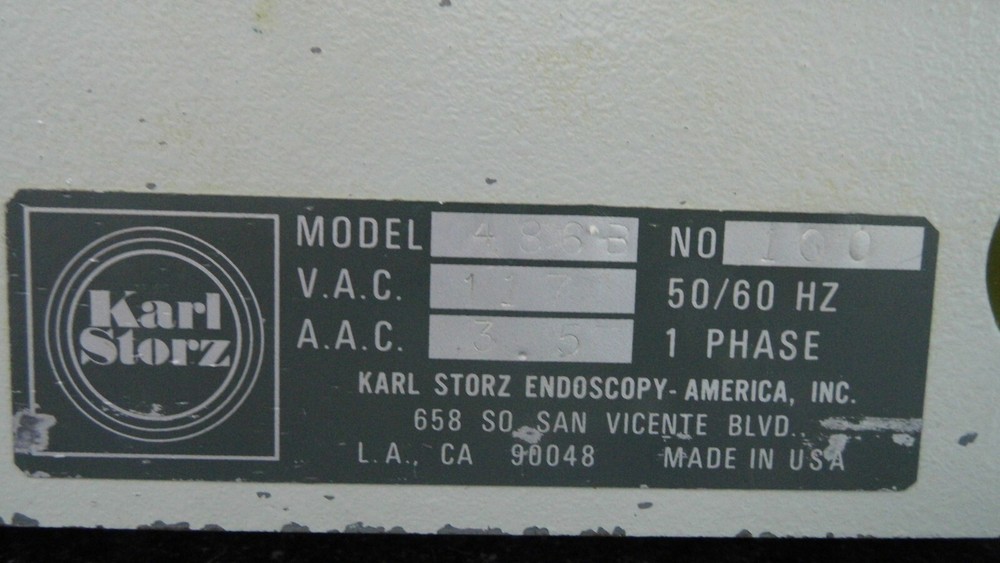 KARL STORZ ENDOSCOPY-AMERICA 486-B TWIN COLD LIGHT SOURCE ILLUMINATOR