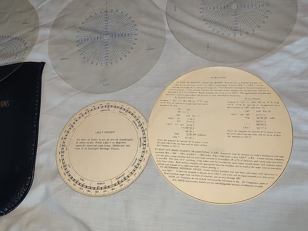 WWII-era Pilot's Altitude Correction Computer, Star Finder, Case
