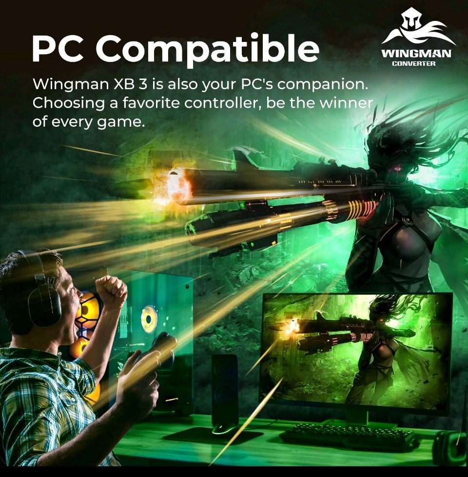 Brook Wingman XB 3 Converter Wireless Controller Adapter - Xbox Consoles PC New