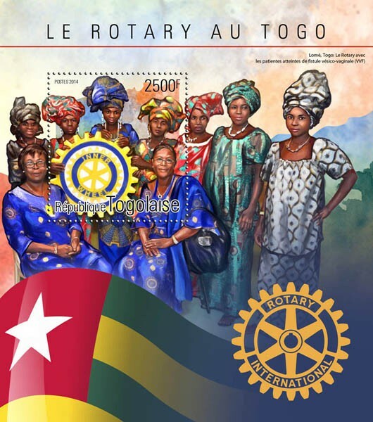 2014 TOGO MNH. ROTARY IN TOGO  Y&T Code: 911  |  Michel Code: 6368 / Bl.1091