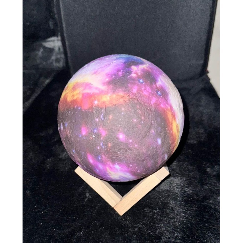 Moon Globe Night Light Multi Color 7in