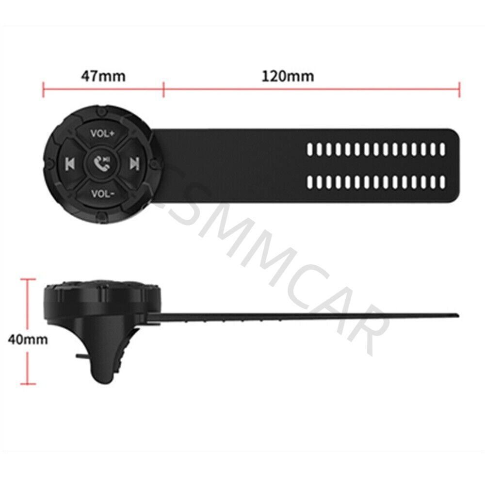 Motorcycle BT Wireless Remote Control Button Media Controller Handlebar Mount