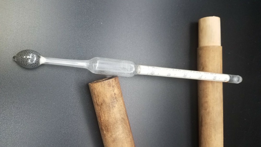 Antique Hydrometer ~ Baume Scale for Alcali