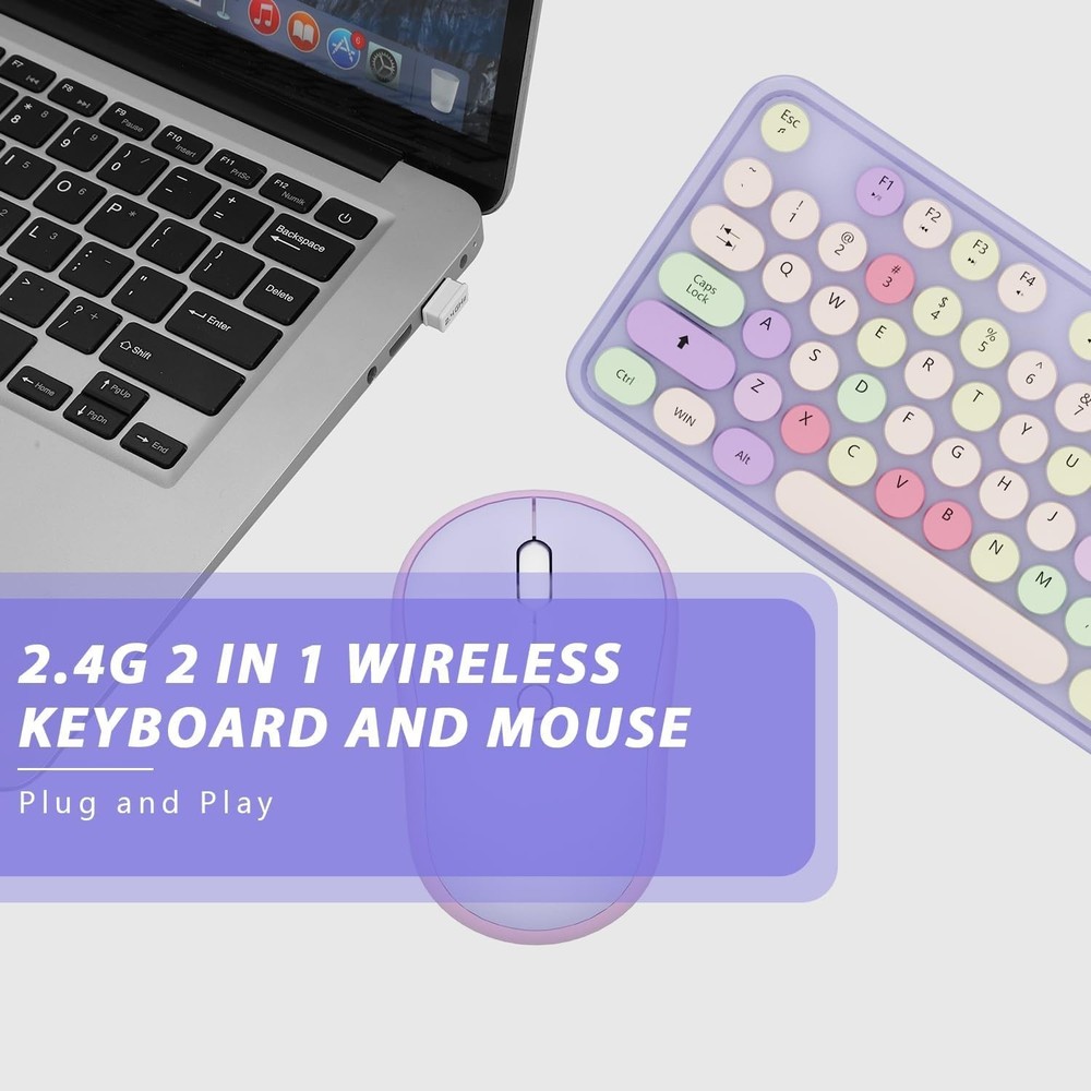 Wireless Typewriter Keyboard and Mouse - Wireless Keyboard