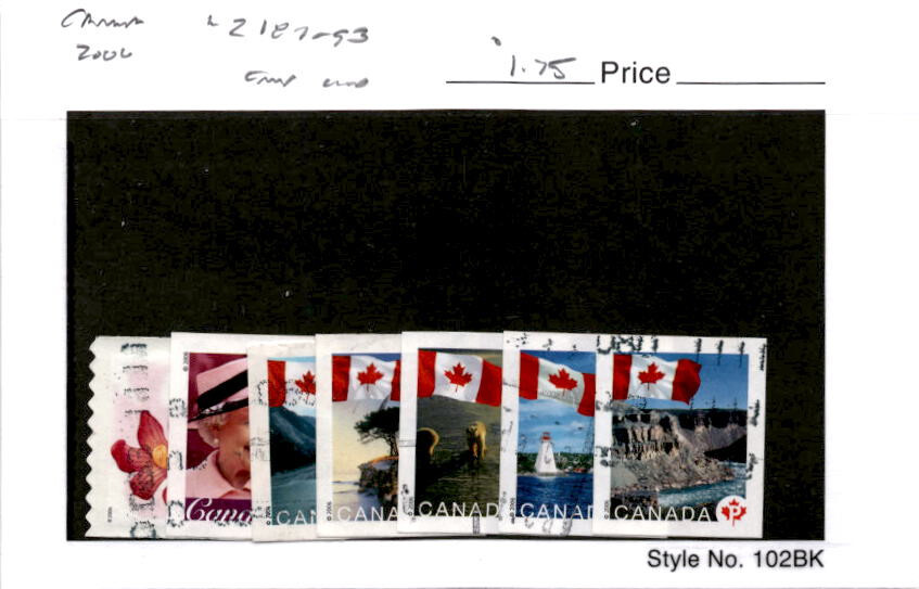 Canada, Postage Stamp, #2187-2193 Used, 2006 Flags (AB)